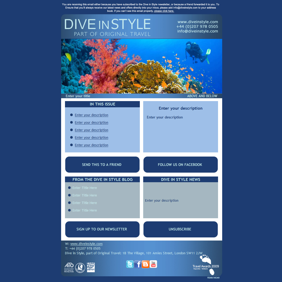 Original Diving Newsletter