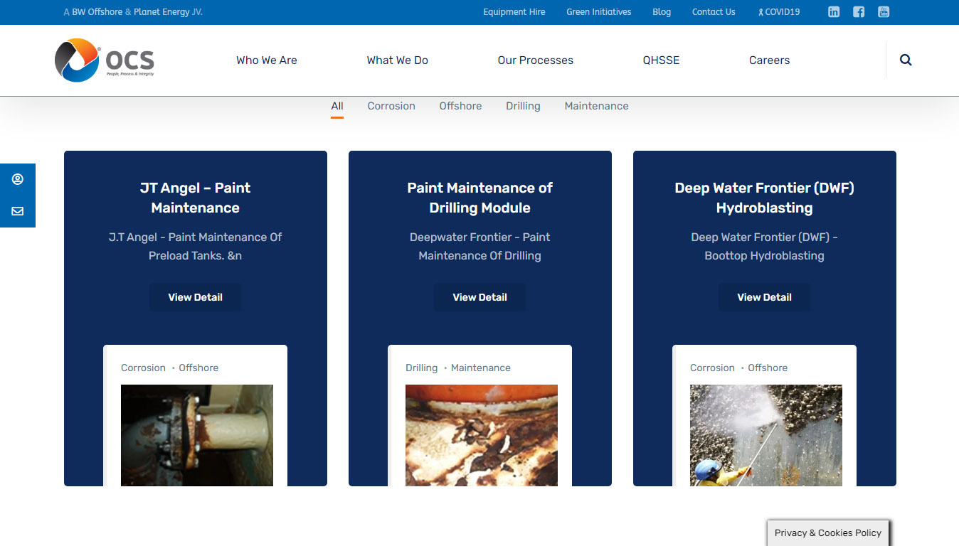 OCS Services Website